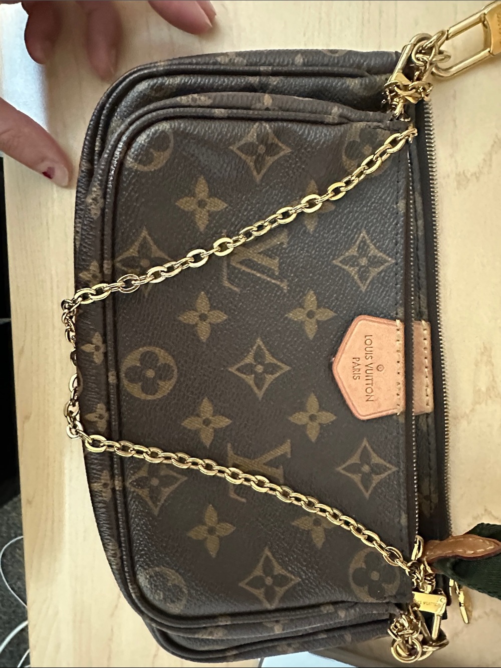 Authentic Louis Vuitton Multi Pochette Accessoires Khaki Full Set - Picture 13 of 17